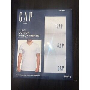 Gap Men's Cotton Crew T-Shirts Size Small 3-Pack White